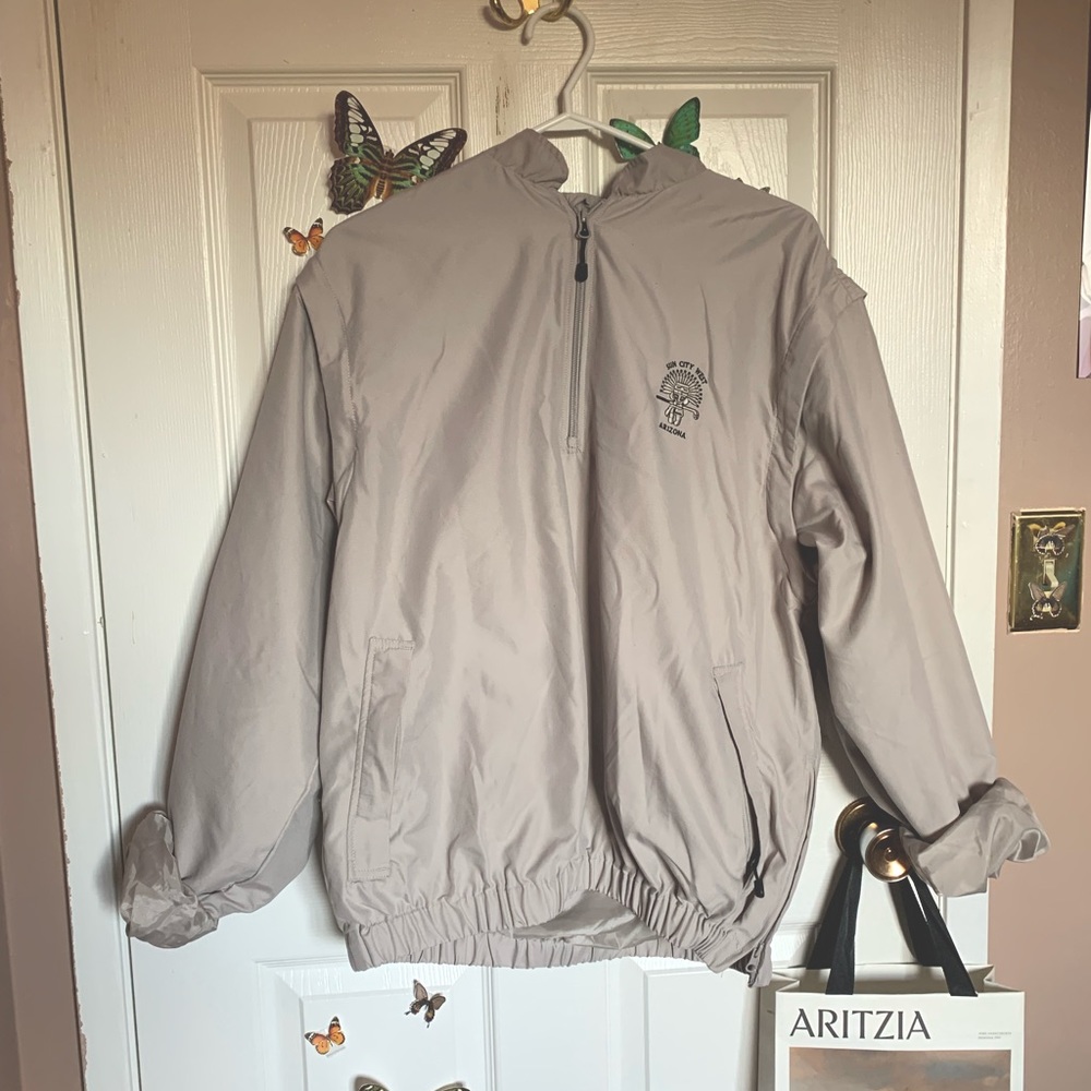 TRES BIEN Quarter zip windbreaker jacket
